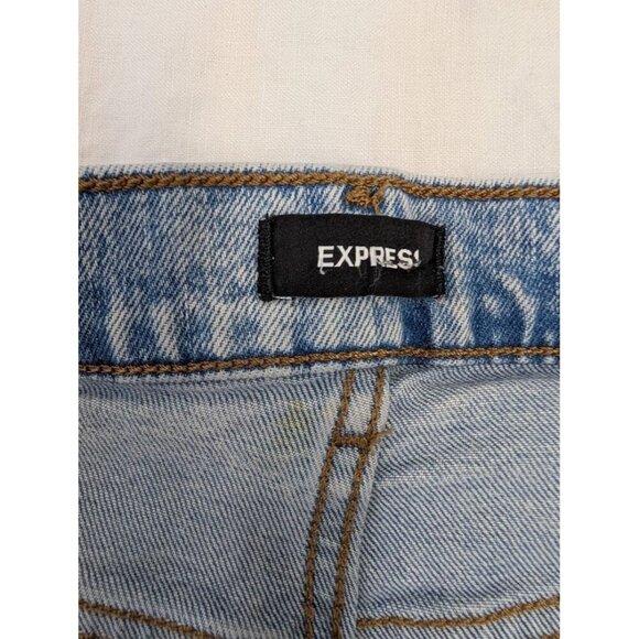 Express straight ankle high rise women's sz 4 regular stonewashed distressed K1 - Picture 9 of 14